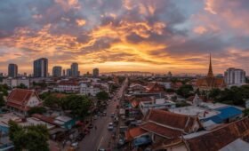 Hat Yai City Thailand from sky
