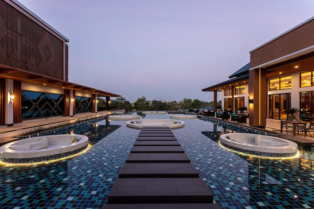 Laguna Grand Hotel Pool at Night